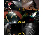 LED Headlamp Rechargeable Headlight Flashlight with USB Cable 2 Batteries, 8 Modes Waterproof Head Lamp with Red Light