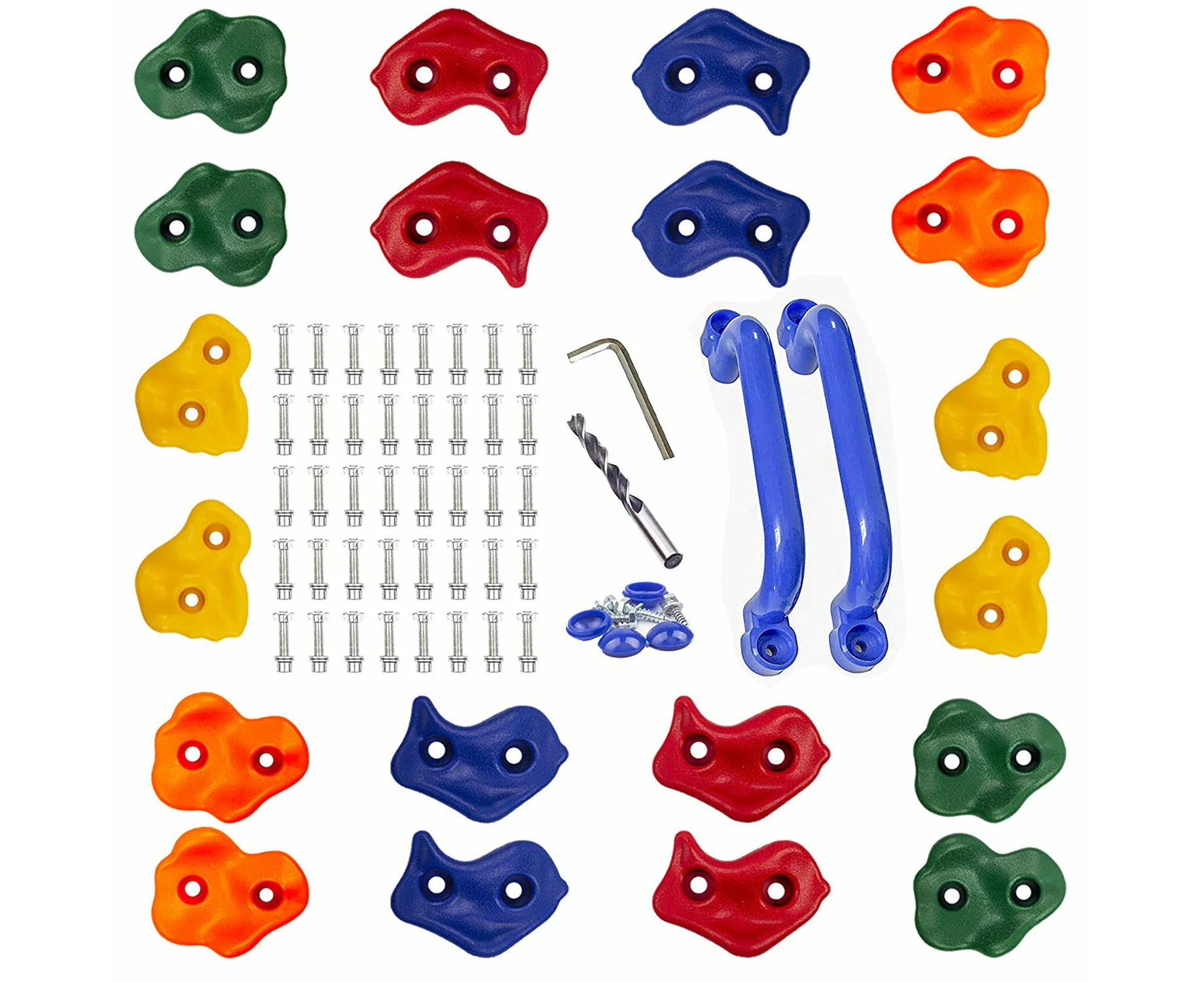 20pc Colourful  Rock Climbing Holds Kids With Climbing Grips