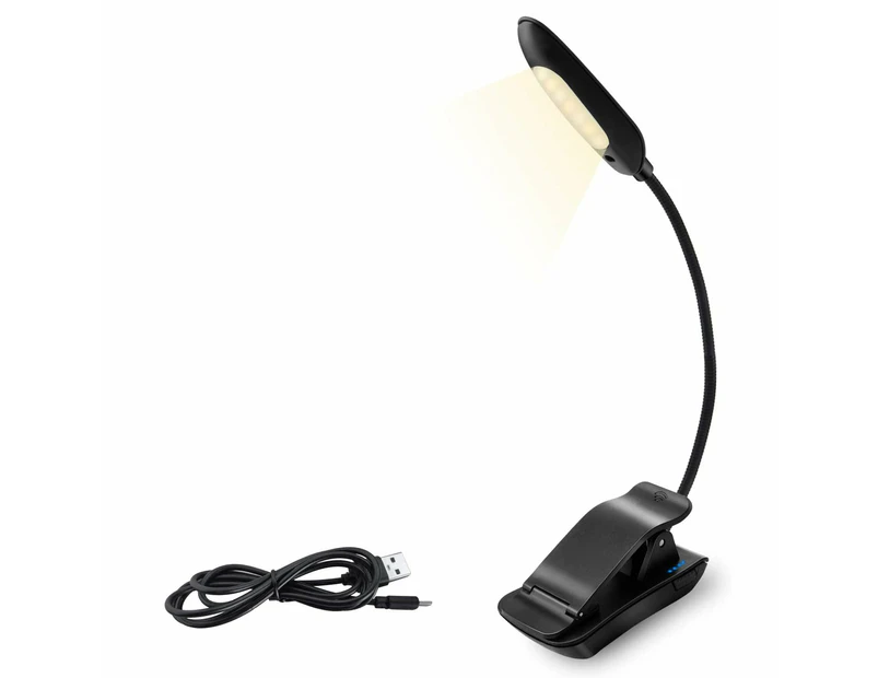 7 LED Book Light Rechargeable Eye Care Clip Reading Lamp for Kids