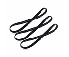 3 Pack Heyus Anti-Slip Thin Elastic Black Sports Headbands Yoga Head Band