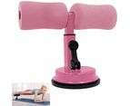 Upgraded Sit Up Floor Bar, Portable Adjustable Sit Up Equipment, Sit Up Assistant Device with Strong Suction Cup - Pink