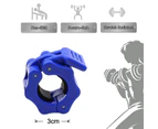 2 pcs Gym Barbell Clamps Quick Release Barbell Collar Clips for Bodybuilding,Weightlifting,Fitness Training - Blue