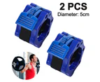 Olympic Barbell Collar Pair of Pro ABS Locking Set of 2 Black Clamps Perfect for Strong Lifts and Olympic Training Professional Quality - Blue