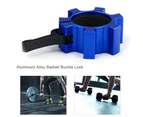 Barbell Buckle Lock Aluminum Alloy Barbell Collar Lock Clip Clamp Weight Lifting Bar Gym Fitness Dumbbell Buckle - Blue