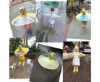 Kids Raincoat ,Toddler Duck Raincoat and Umbrella Hat Waterproof UFO for Baby Girls and Boys