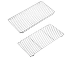Stainless Steel BBQ Grill Mat Mesh Oven Net Kebab Barbecue Rack Baking Tray A