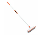 2 in 1 Floor Scrub Brush with Adjustable Long Handle Orange