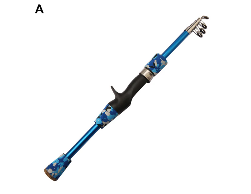 Short Fishing Rod High Strength Fiber Glass Good Toughness Sea Rod for  Fishing Blue A