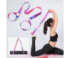 Adjustable Digital Print Thicker Yoga Stretch Band High Density Yoga Mat Sling Strap Fitness Accessories  Multicolor