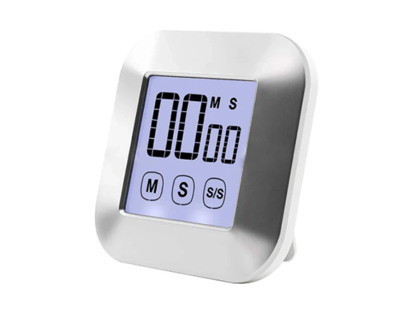 Touchscreen Digital kitchen timer Magnetic stopwatch LCD display Electronic timer Egg timer with stand, loud alarm clock, cooking timer