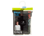 Bonds Boys' Sport Trunks 3-Pack - Black