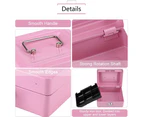 Premium quality of security safe storage box for medication box money clip stainless steel stainless steel with the key pink