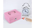 Premium quality of security safe storage box for medication box money clip stainless steel stainless steel with the key pink