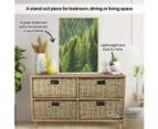 Home Master Natural Seagrass Wooden Storage Chest Stylish 4/6/8 Drawe AU STOCK - 6 Drawer