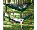 Camping Jungle Outdoor Swing Hammock Fast Open Mosquito Net Sleeping Hanging Bed Black