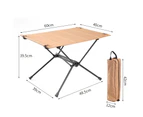 Camping Table Wear Resistant Foldable Saves Space Anti Slip Multifunctional Tables for Outdoor Khaki