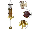 Chinese Traditional Retro Bronze Yard Garden Outdoor Living Wind Chimes Wind Chime Pendant Metal Long Pipe Hole Coin Bell