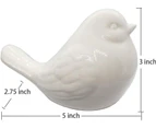 Bird Figurine, Ceramic Chubby Bird Figure Cottage Animal Bird Statue Decorations for Home Garden Decor Accents