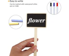 Mini Wood Chalkboard Stakes Wood Plant Labels Markers Chalkboard Garden Labels Signs Decorative Flowers Price Tags for Home Gardening