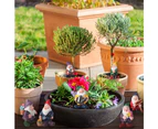 7 Pcs Gnome Resin Statues Garden Mini Dwarf Statues for Dining Table and Garden Decor