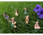 Fairy Garden Accessories Outdoor Indoor, 6pcs Miniature Fairies Figurines for Pot Plants and Mini Garden Lawn Decorations