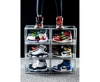 5Pcs Premium Sneaker Display Shoe Box Storage Case transparent Boxes Side Stackable