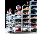 5Pcs Premium Sneaker Display Shoe Box Storage Case transparent Boxes Side Stackable