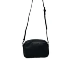Jane Cross Body Bag Made With Vegan Leather - Black /gunmetal