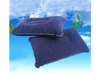 Portable Outdoor Non-Leakage Flocking Inflation Pillow Travel Camping Cushion Light Gray
