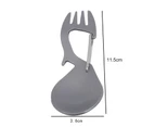Fork Spoon Portable Multifunctional Mini Camping Tableware Spoon Bottle Opener for Outdoors Titanium