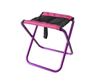 Folding Stool Multi-purpose Easy to Use Flexible Comfortable Portable Thickened Cloth Stool for Camping Purple