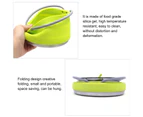 Folding Silicone Kettle Temperature Resistant Space-saving Food Grade Hiking Cooker Water Boiling Teapot with Lid for Outdoor Green