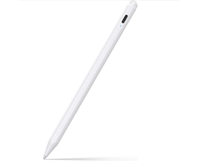 Active Stylus Compatible with Apple iPad, Stylus Pens for Touch Screens,Rechargeable Capacitive 1.5mm Fine Point with iPhone iPad and Other Tablets (White)