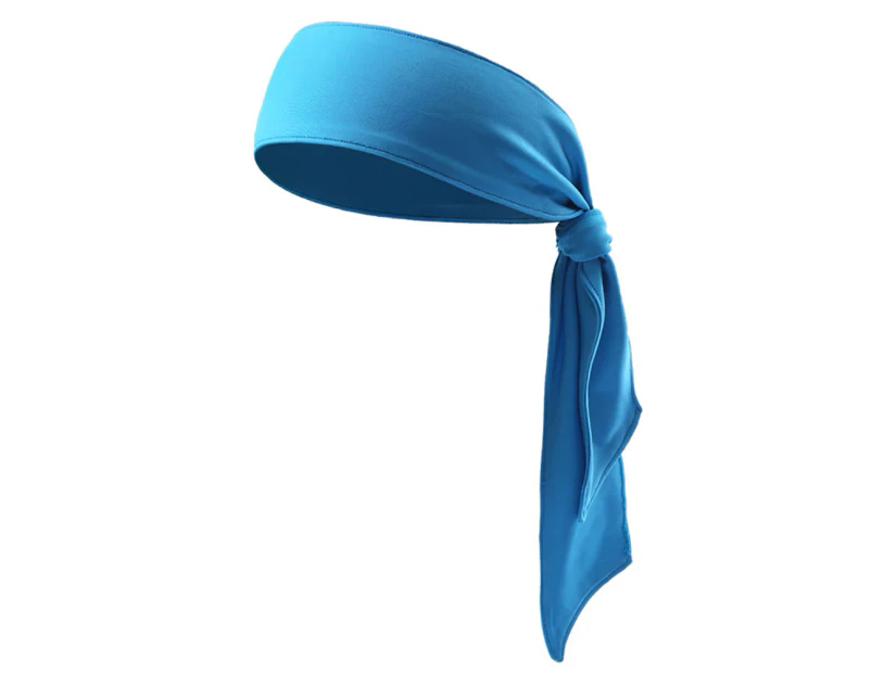 Fashion Unisex Sports Fitness Running Yoga Anti-slip Elastic Headband Sweat Band Blue
