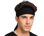 Fashion Unisex Sports Fitness Running Yoga Anti-slip Elastic Headband Sweat Band Grey