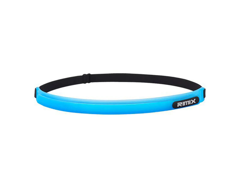 Elastic Sweat Headband Breathable Unisex Silicone Sport Headband for Cycling Blue
