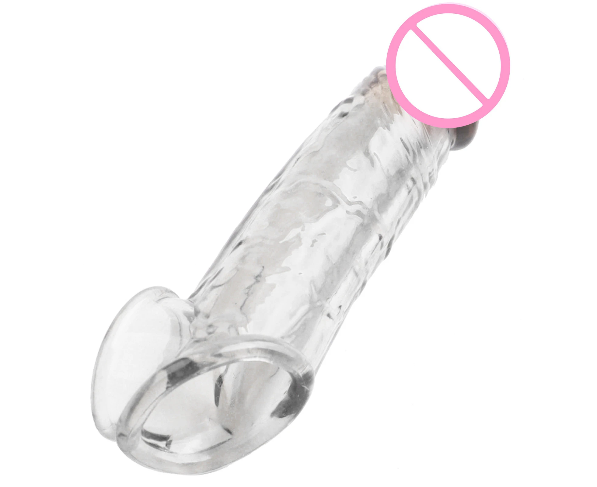 Cock Ring Lengthened Good Toughness Compact Delay Ejaculation Lock Ring for Sex-Clear