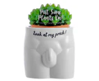 Boxer Gifts Put Some Plants On Planter Funny Plant Pot White Look At My Prick