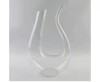 Wine Decanter Aerator U Shaped Crystal Glass Wine Bottle,1500ML