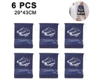 6 PCS Non-Woven Fabric Dustproof Shoe Bags with Drawstring for Travel Waterproof Storage Bag - Navy Blue