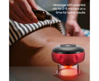 Oweite Red Electric Cupping Therapy Gua Sha Massager Home Portable USB Rechargeable Heating 6-level Adjustable