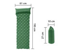 Sleeping Pad - Ultralight Inflatable Sleeping Mat, Ultimate for Camping, Backpacking, Hiking - Airpad, Inflating Bag, Carry Bag - Army green