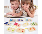 1 Set Math Counting Toy Water-based Paint Clear Pattern Digital Cognitive Number Puzzle Matching Toy for Children-1 Set