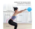 Portable Double Handle PVC Massage Point Workout Fitness Yoga Kettle Dumbbell Blue