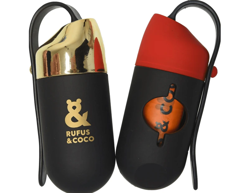 Rufus & Coco Do Good Dog Poo Holder & Bags - Gold