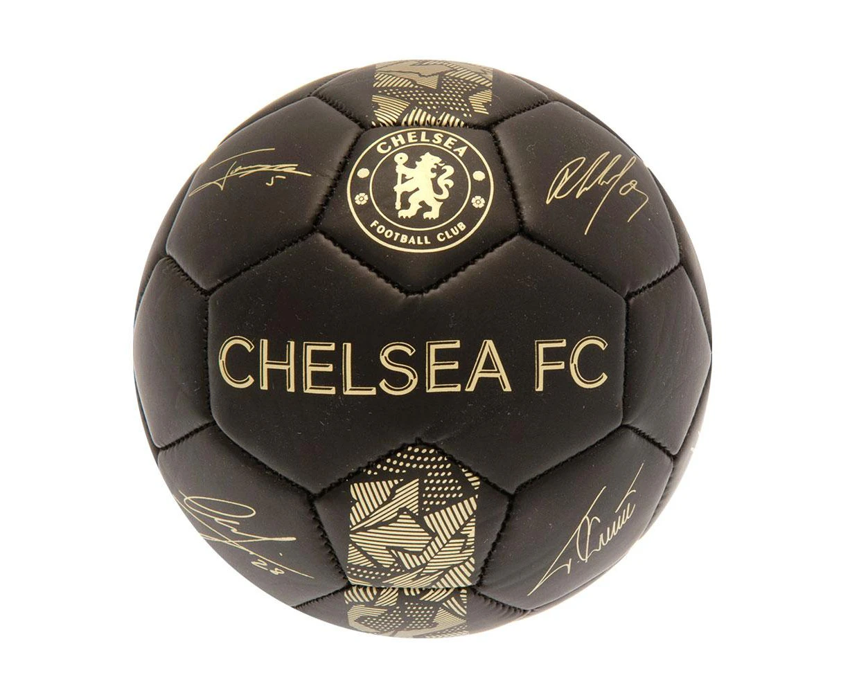 Chelsea FC Phantom Signature Football (Matt Black/Gold) - TA9568