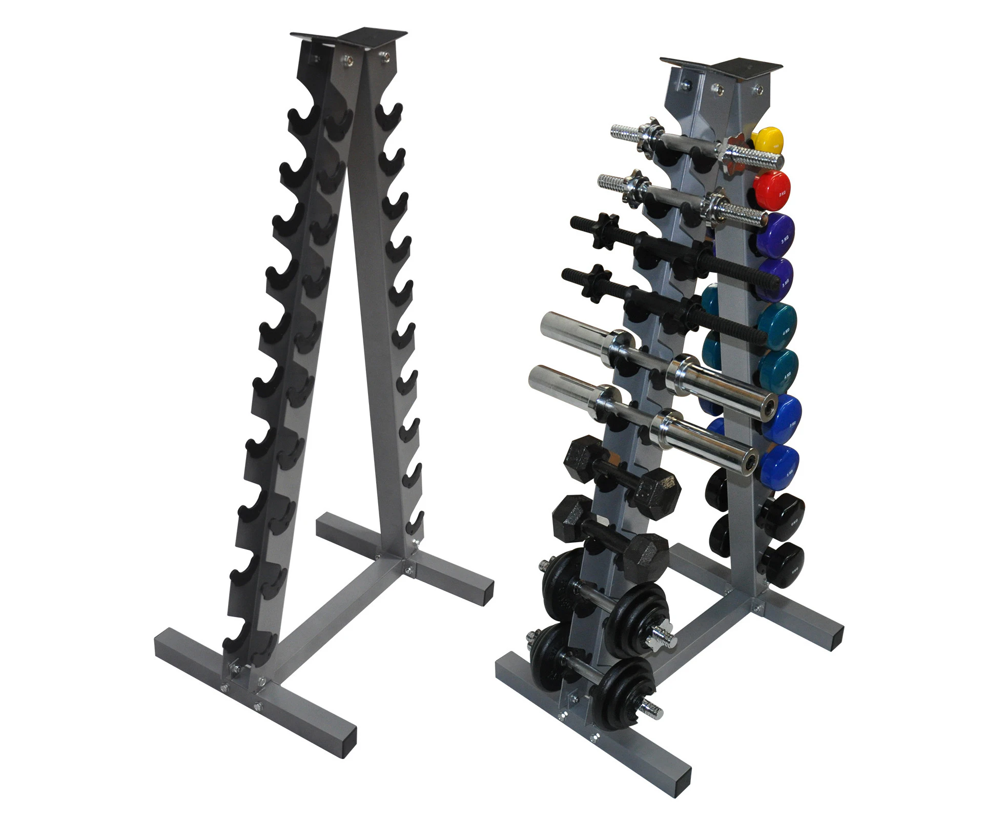 A FRAME DUMBELL RACK - HOME GYM WEIGHT STORAGE DUMBBELL TREE - WEIGHTS STAND