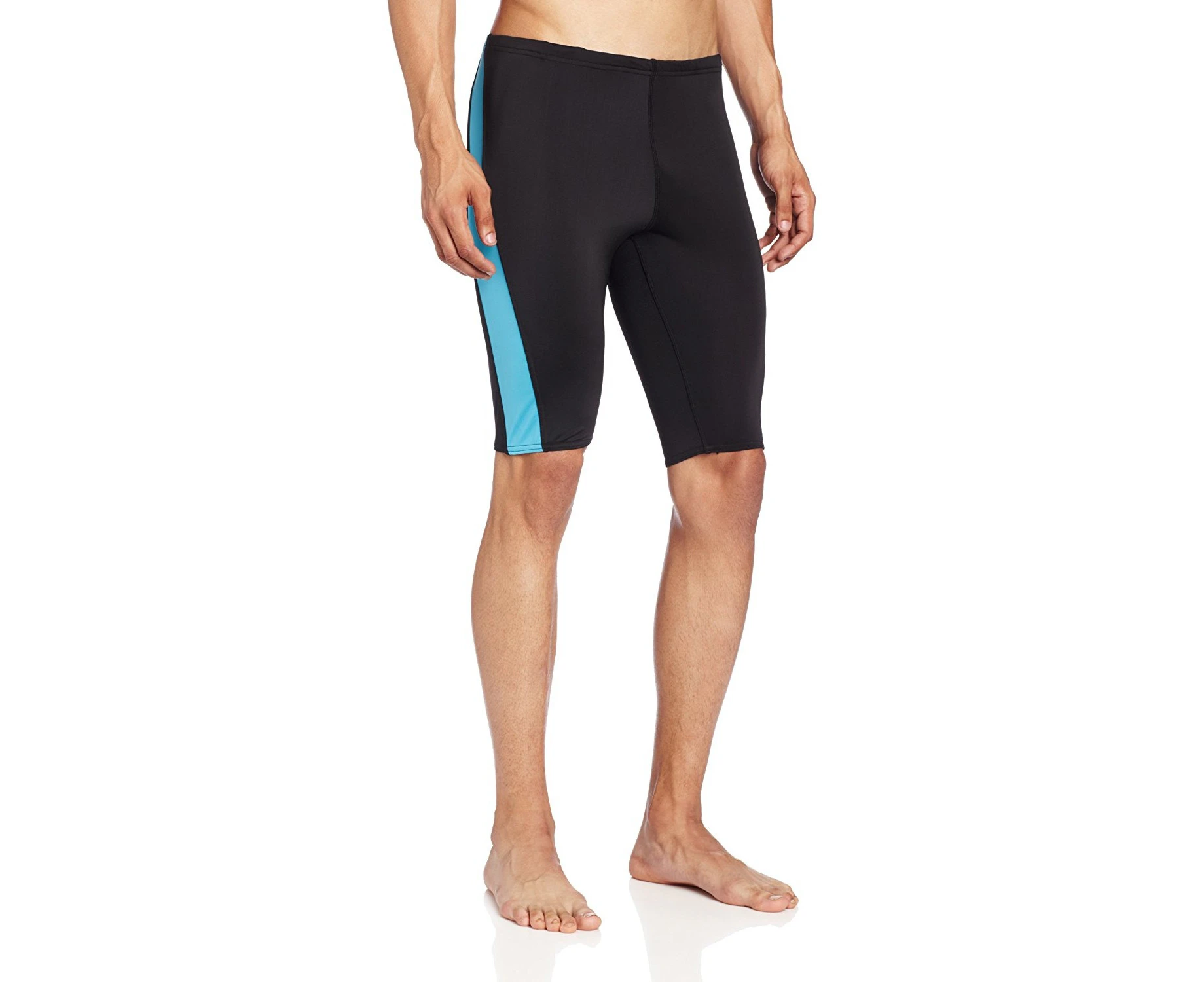 (34, Black/Blue) - Kanu Surf Men's Competition Jammers Swim Suit