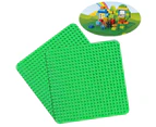 2 Compatible with Lego Duplo Large Baseplate, Creative Preschool Toy, Green