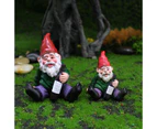 4 Pieces Drunken Garden Gnomes Decorative Figurines Outdoor Indoor Patio Lawn Porch Decor Gifts